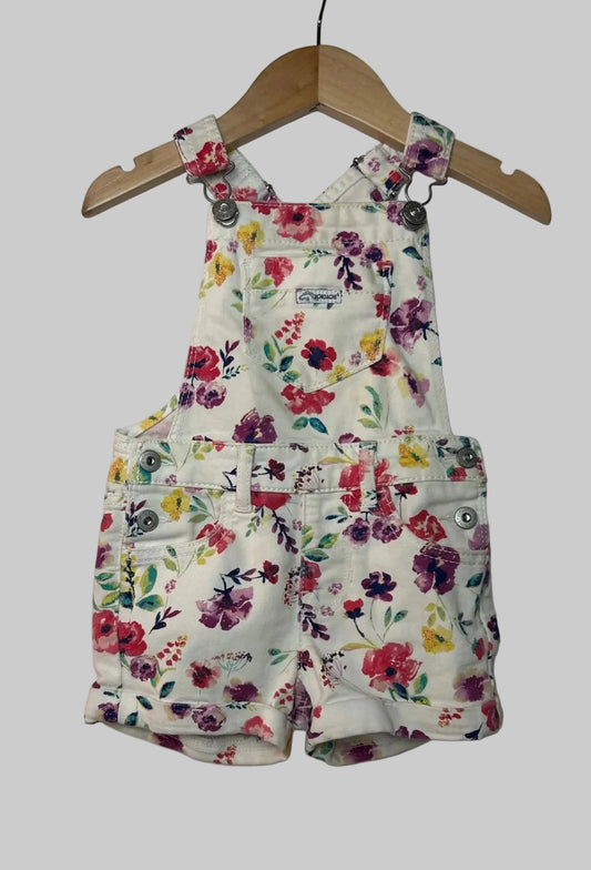 Jordache Floral Shortalls 2T