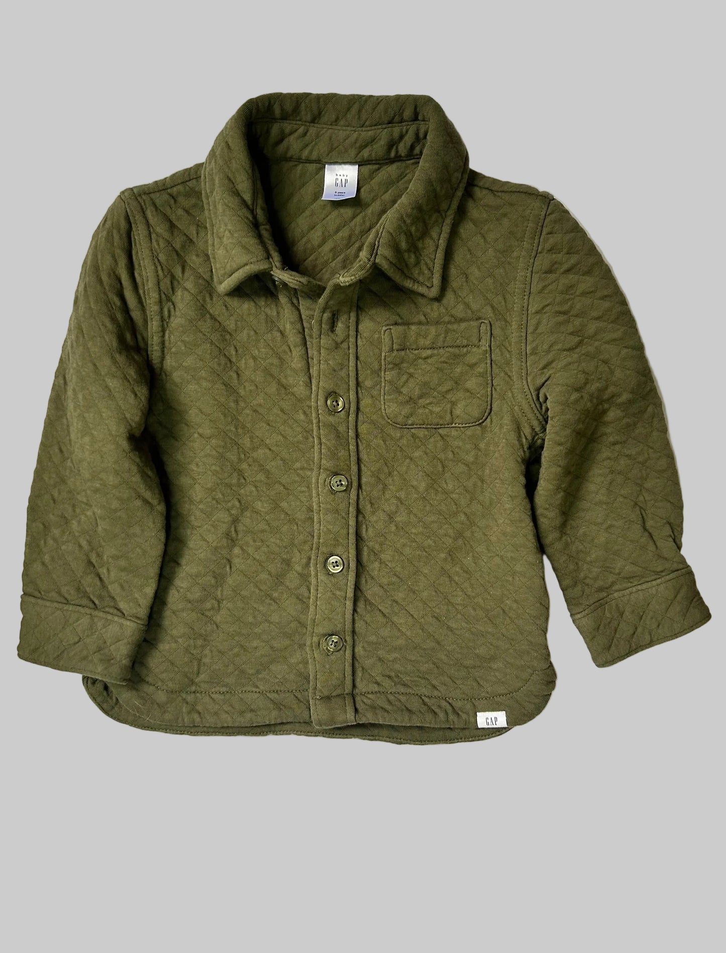 Baby Gap Olive Green Quilted Jacket 3T