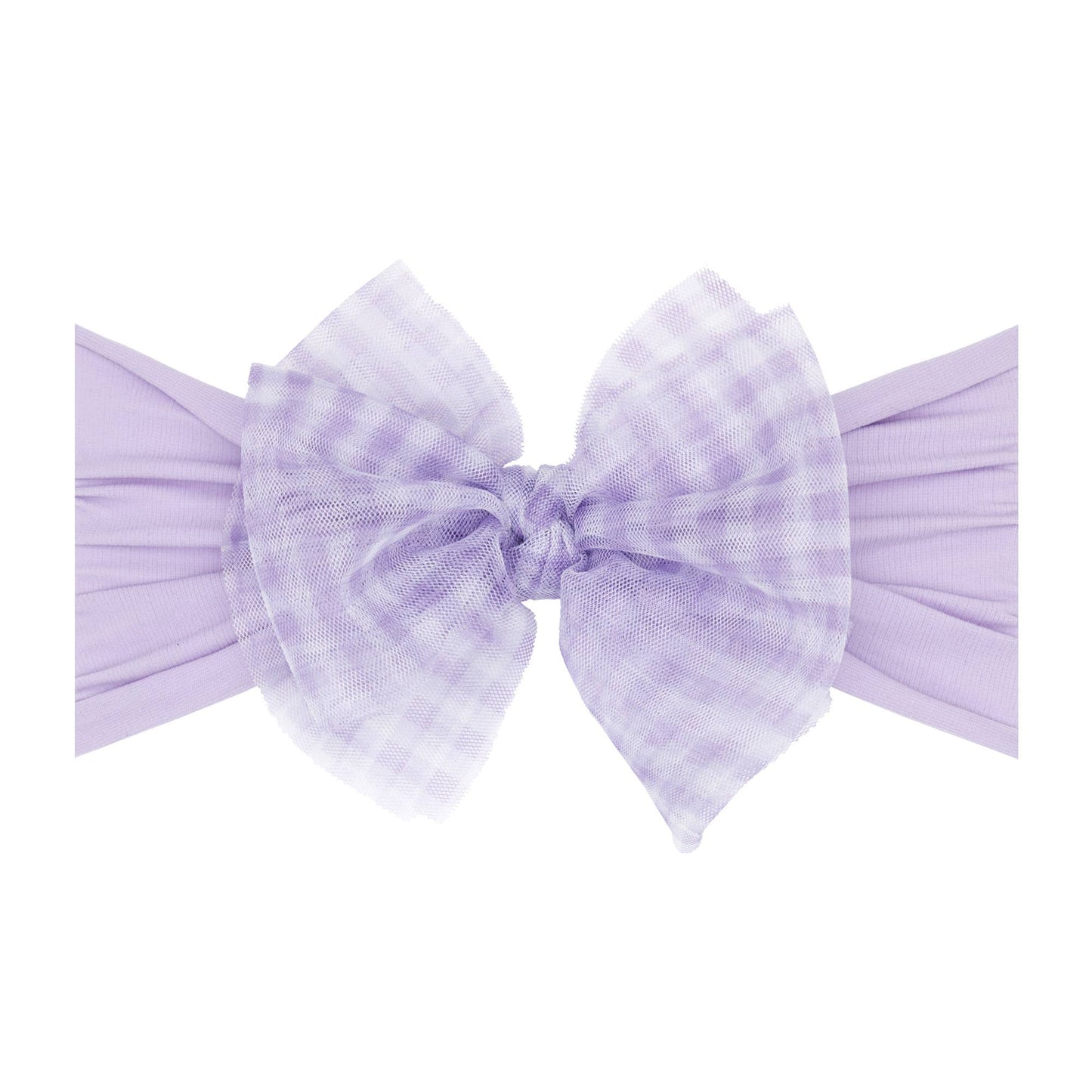 Baby Bling® Tulle headband with tulle bow: Pleated White