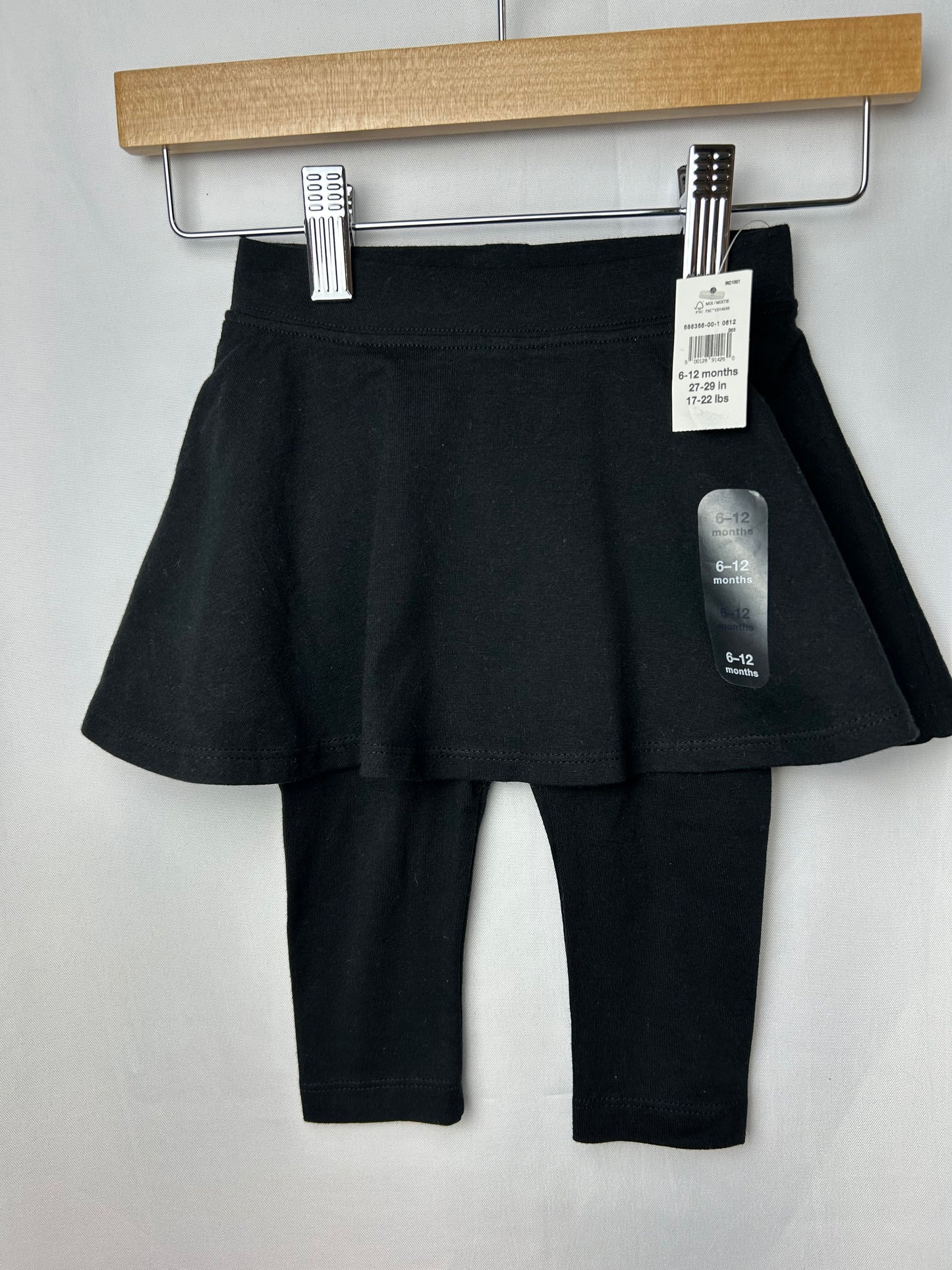 Baby Gap Black Pants w/Skirt 6-12M w/tags