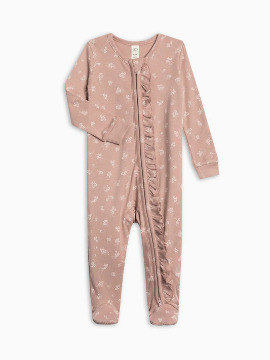 Neve Ruffle Zipper Footie