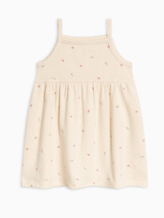 Organic Kids' Belle Pointelle Tank Dress