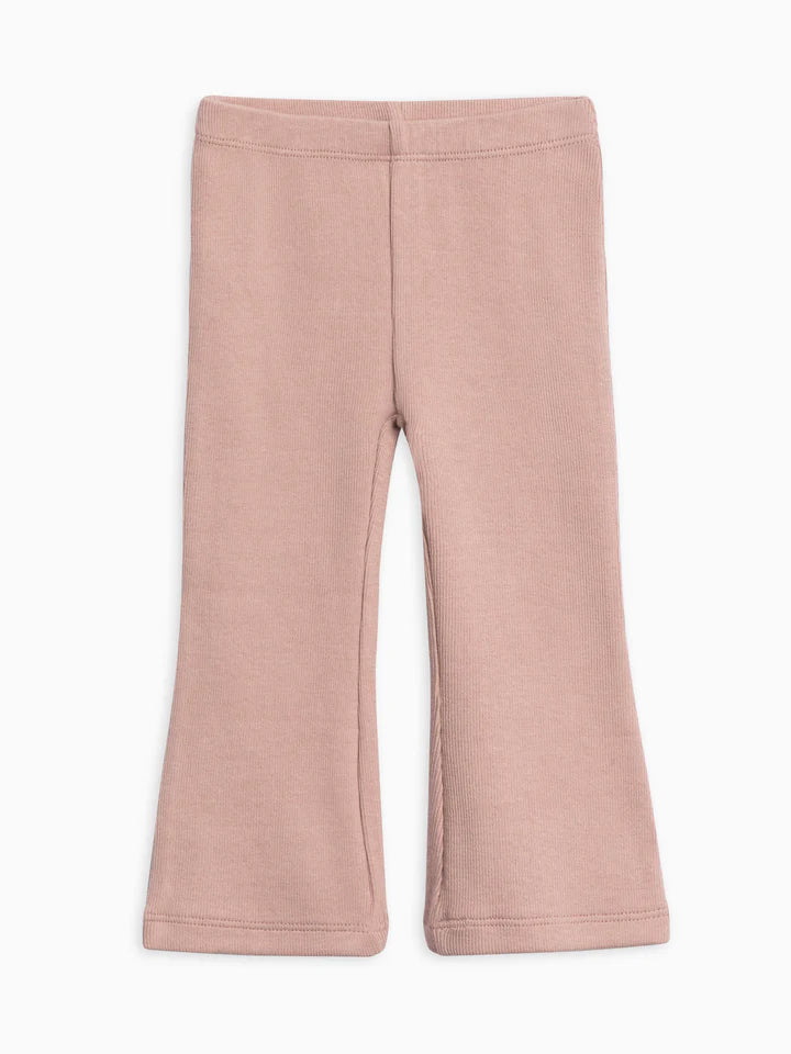 Nell Ribbed Flare Leggings Mauve