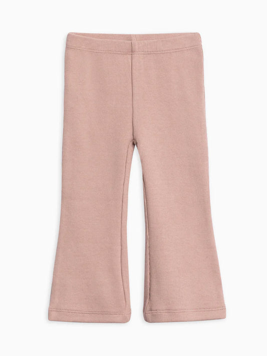 Nell Ribbed Flare Leggings Mauve