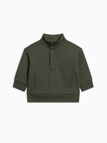 Colored Organics Eunan Fleece Half Zip Pullover Sweatshirt Pine