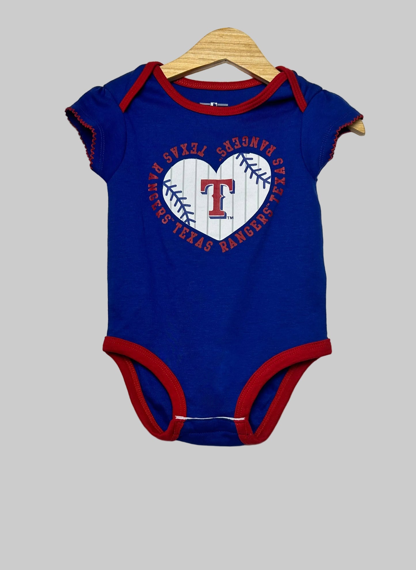 Team Athletics Genuine Merchandise Texas Ranger Onesie 12M