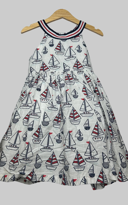 Little Me Sailboat Dress 4T
