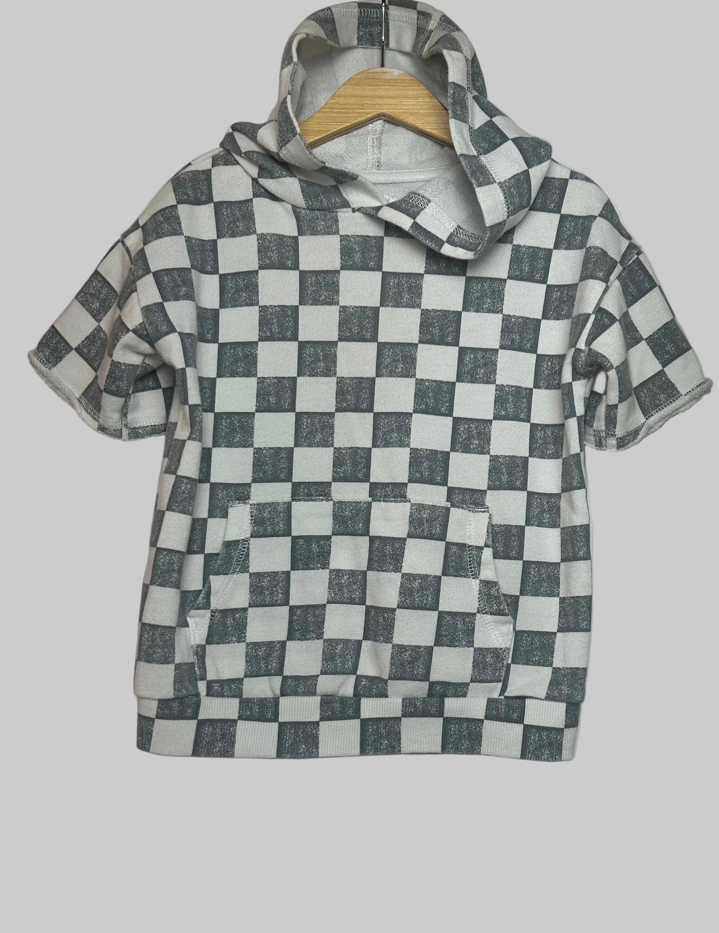 Grayson Mini Checkered Hoodie 4T
