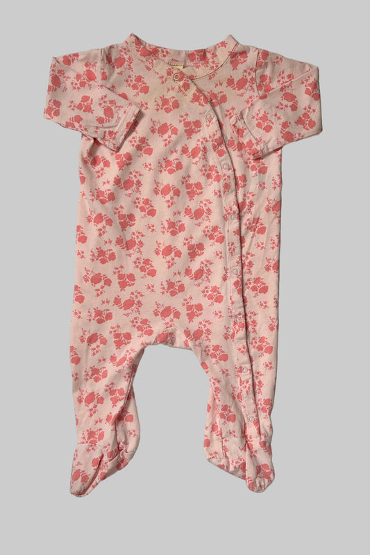Harper Canyon Pink Floral Kimono Footie