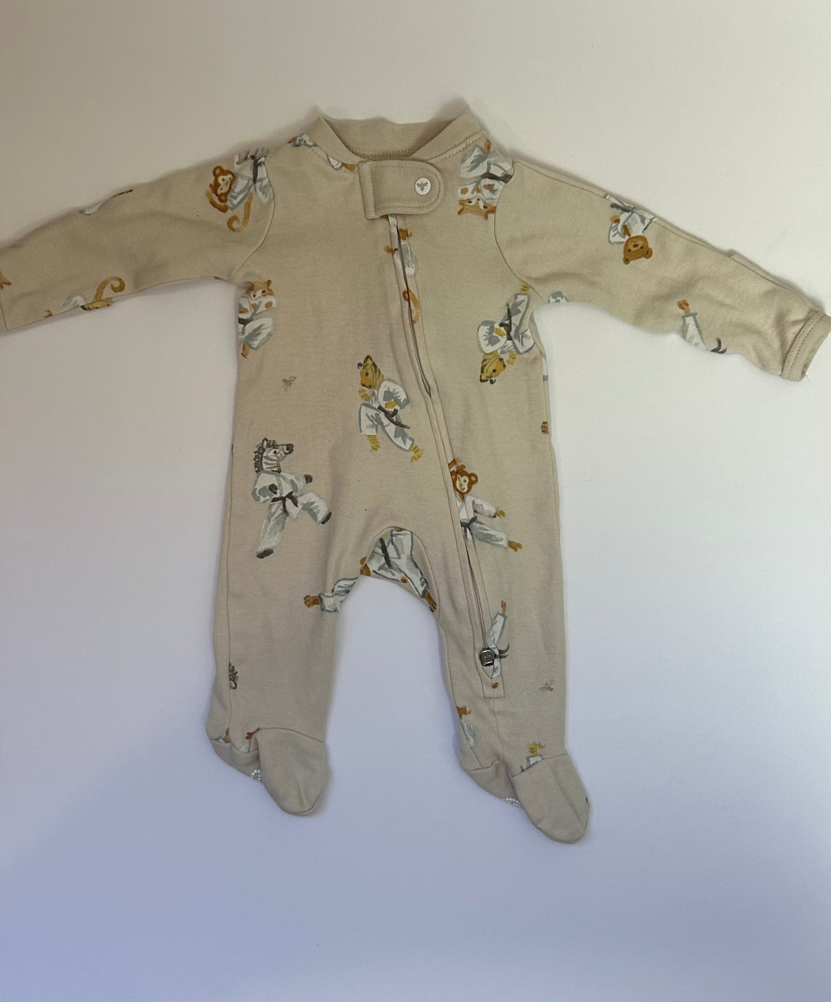 Burt’s Bees Baby Tan Karate Footie Preemie