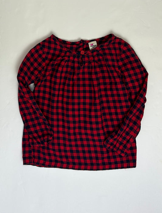 Oshkosh Red Plaid Top 3T