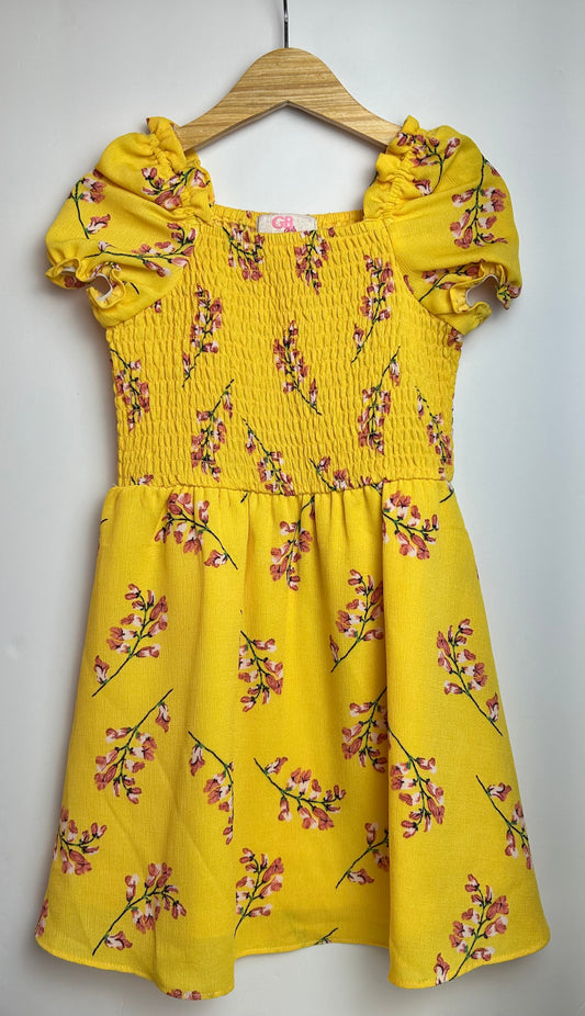 GB Girls Yellow Floral Dress 4