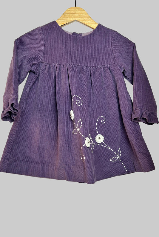 La Fleur & Le Papillon Corduroy Dress 18M