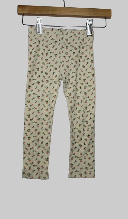 Kate Quinn Cream Floral Leggings 2T