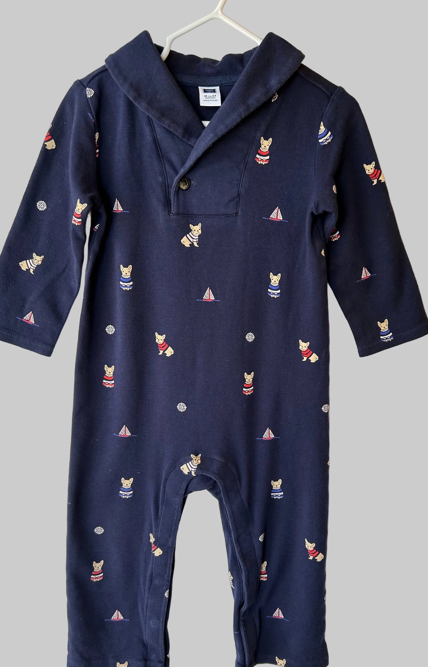 Janie and Jack Bulldog/Sailboat Jumper 18-24M