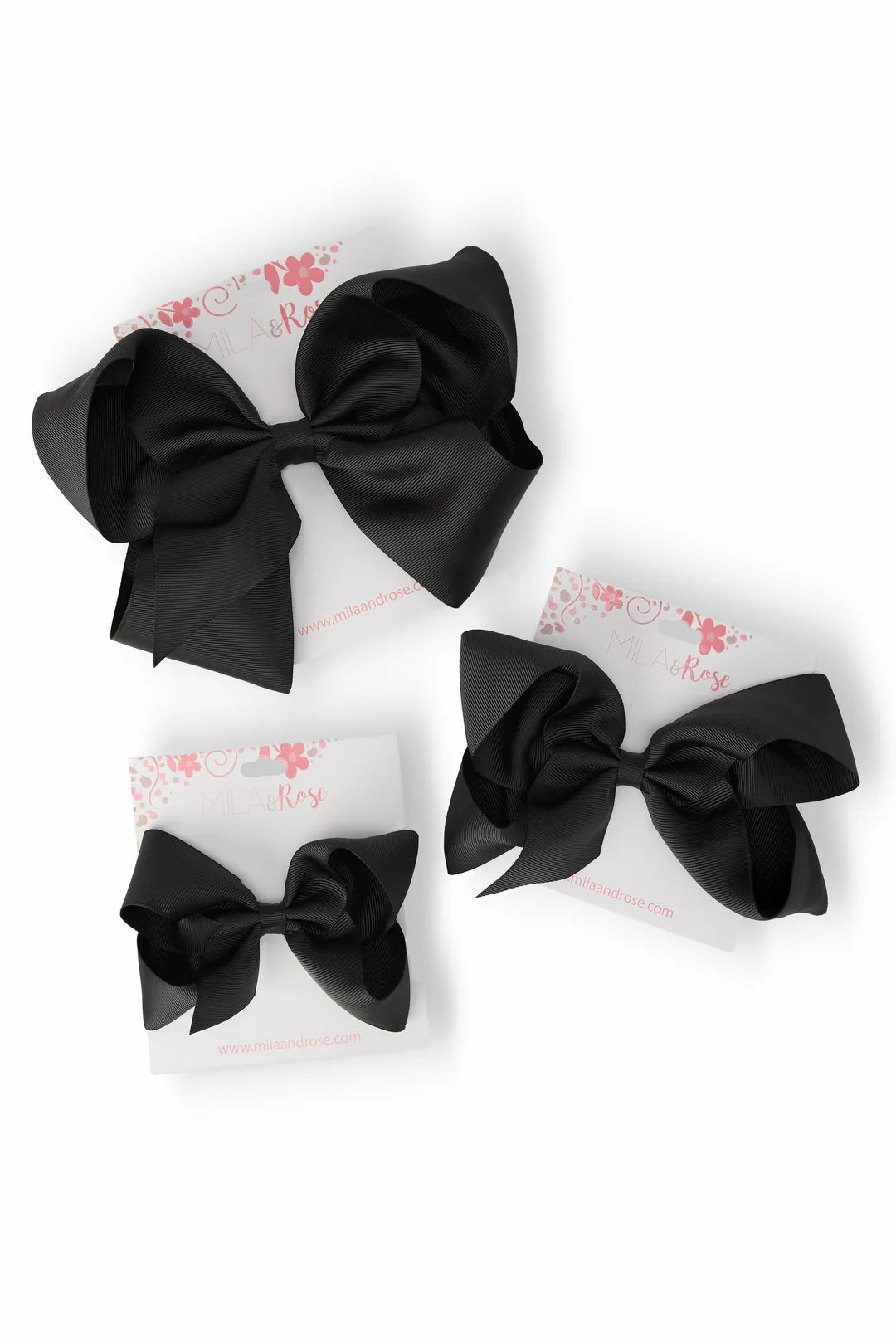 Black Grosgrain Hair Bow Medium