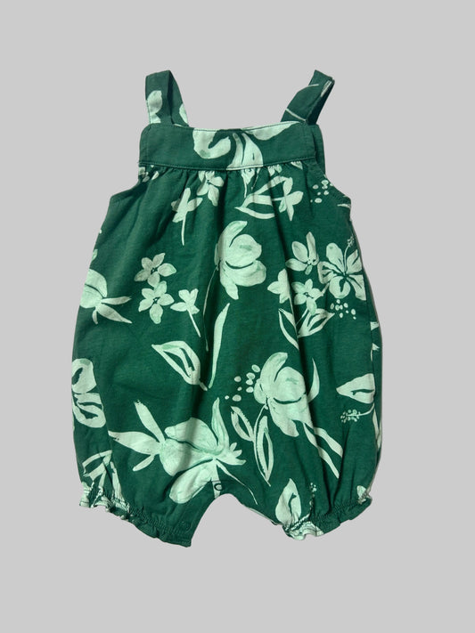 Carter's Green Tropical Bubble Romper 6M