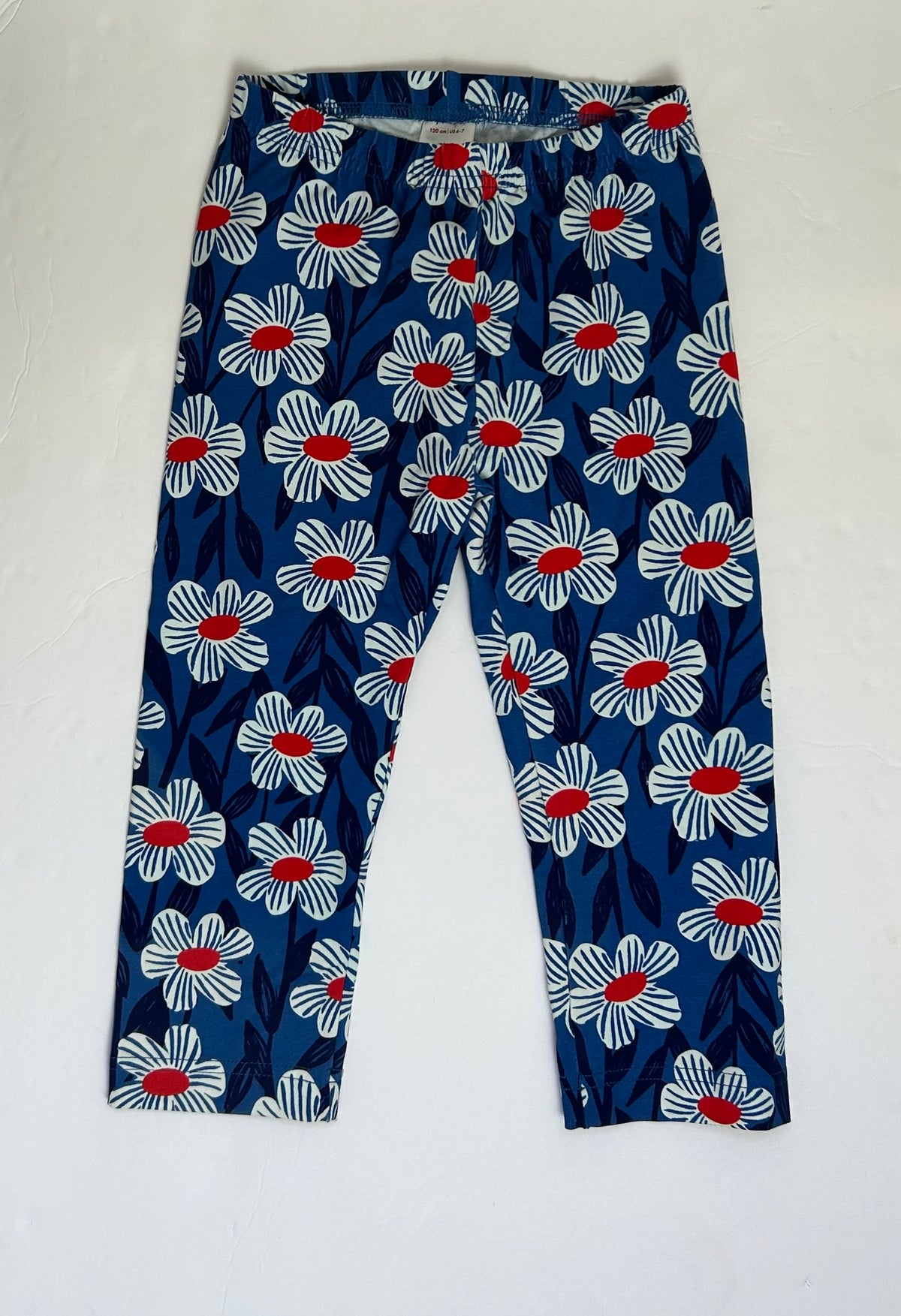 Hanna Andersson Navy Floral Leggings 6-7