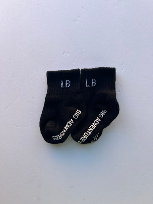 Little Bipsy Black Socks 0-6M
