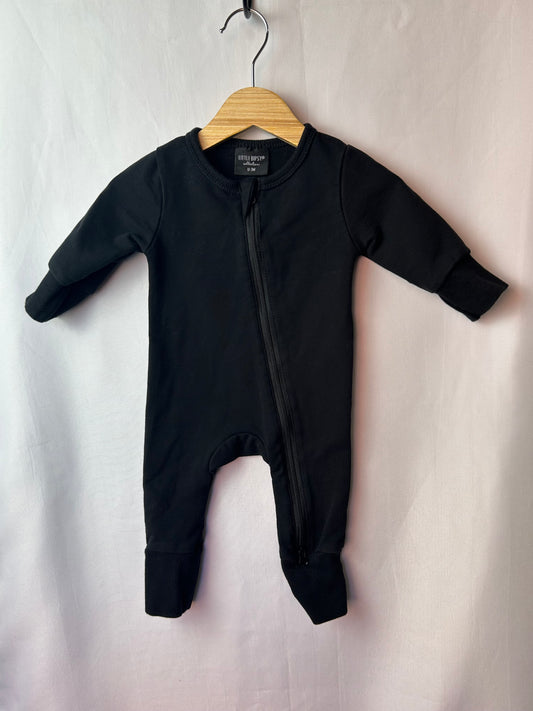 Little Bipsy Black Zippered Jumpsuit 0-3M