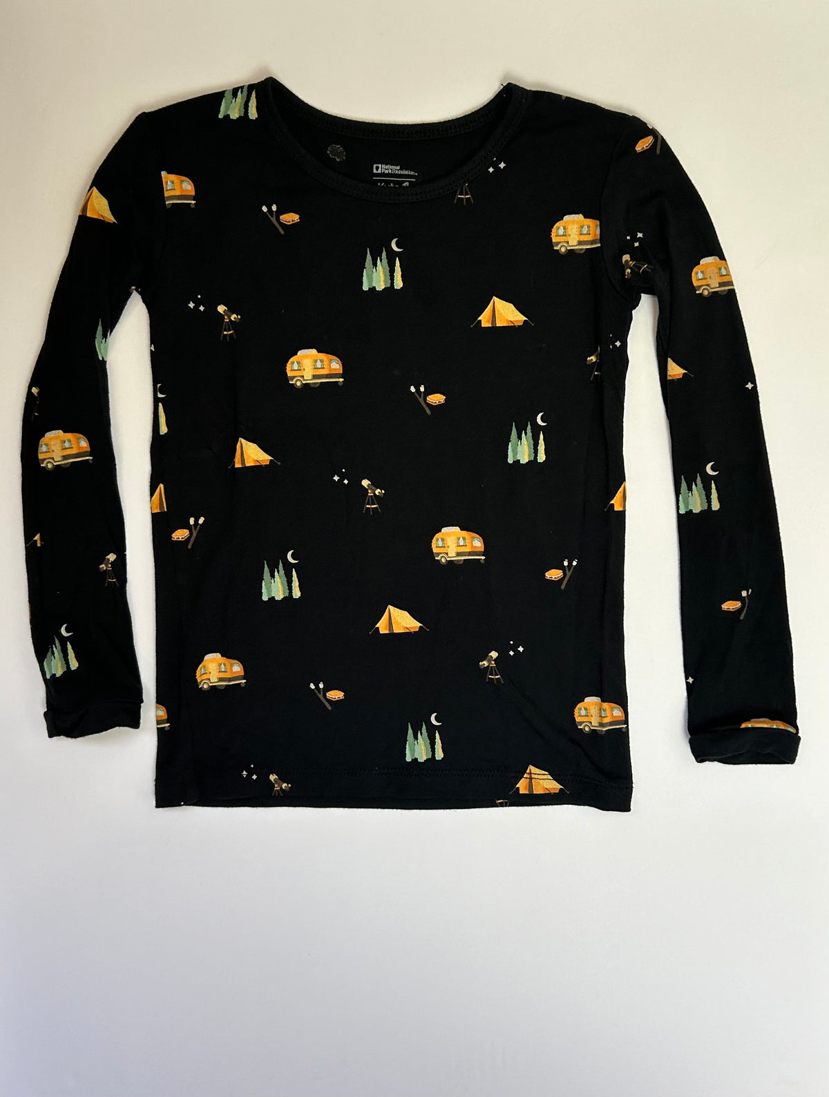 Kyte Baby Black LS Camping Shirt 5T
