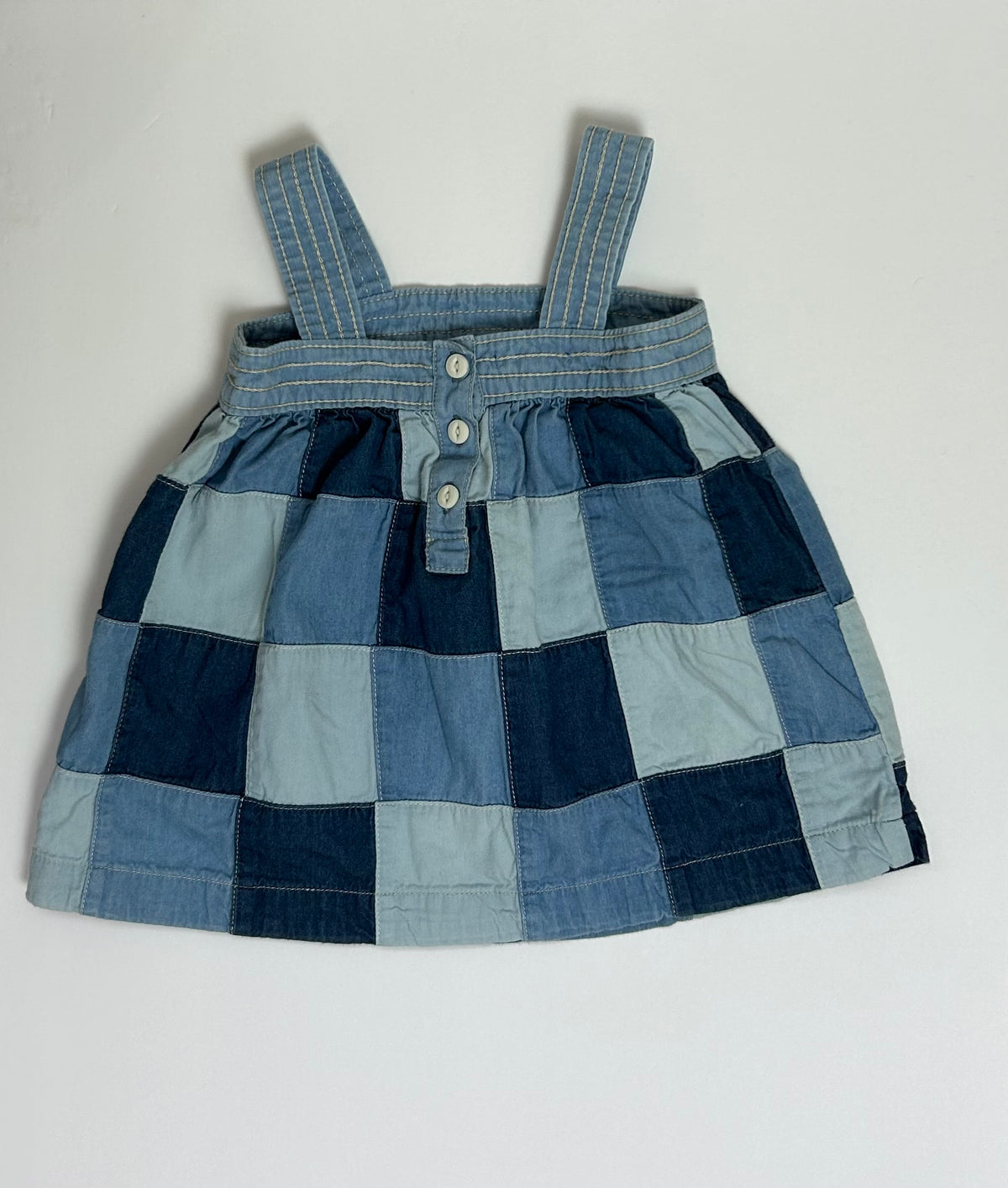 Baby Gap Denim Patchwork Dress 6-12M