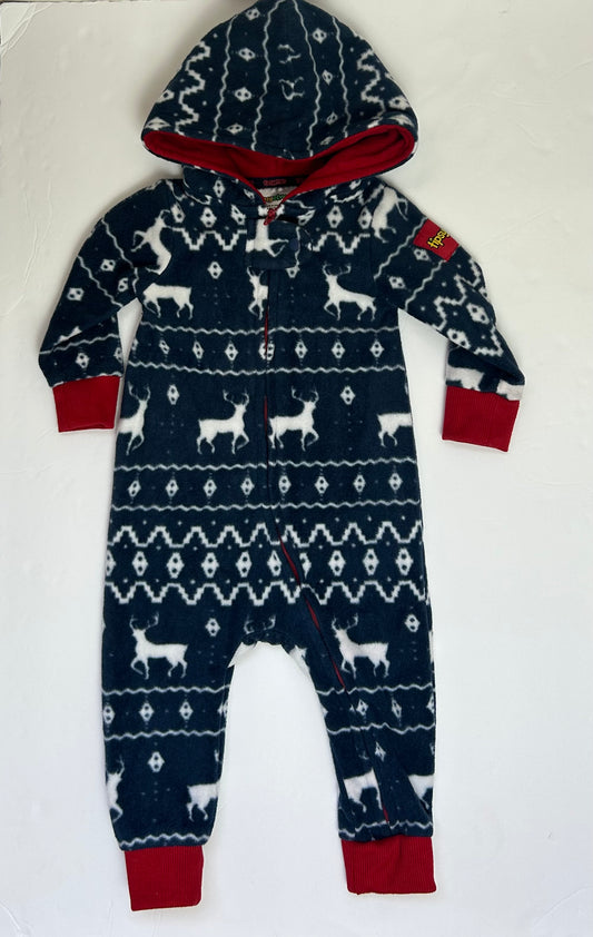 Tipsyelves Navy Fleece Zippy 3-6M