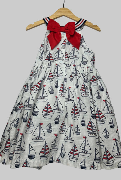 Little Me Sailboat Dress 4T