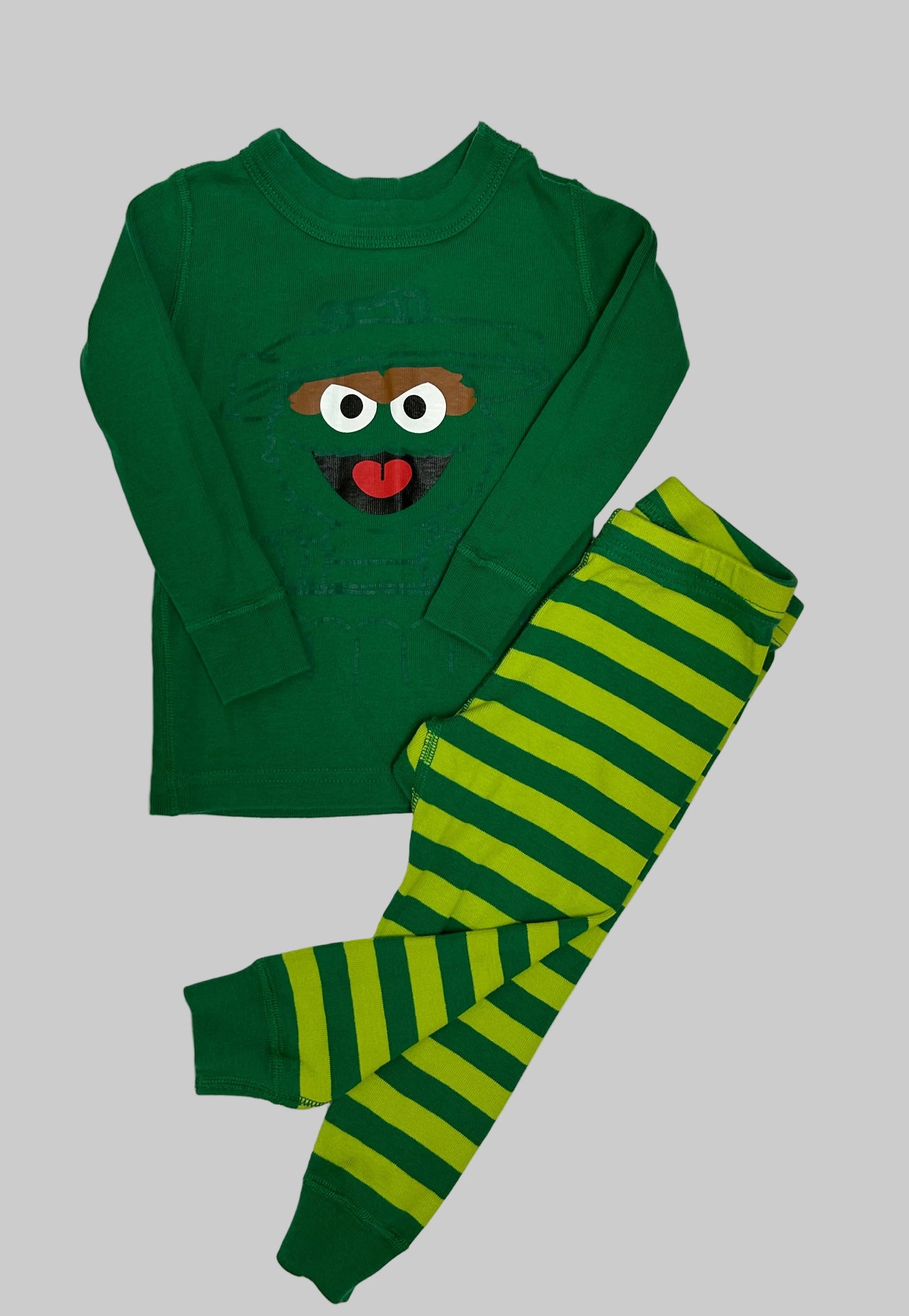Hanna Andersson Sesame Street Oscar PJs 2T