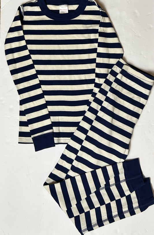 Hanna Andersson Navy Stripe PJs 8