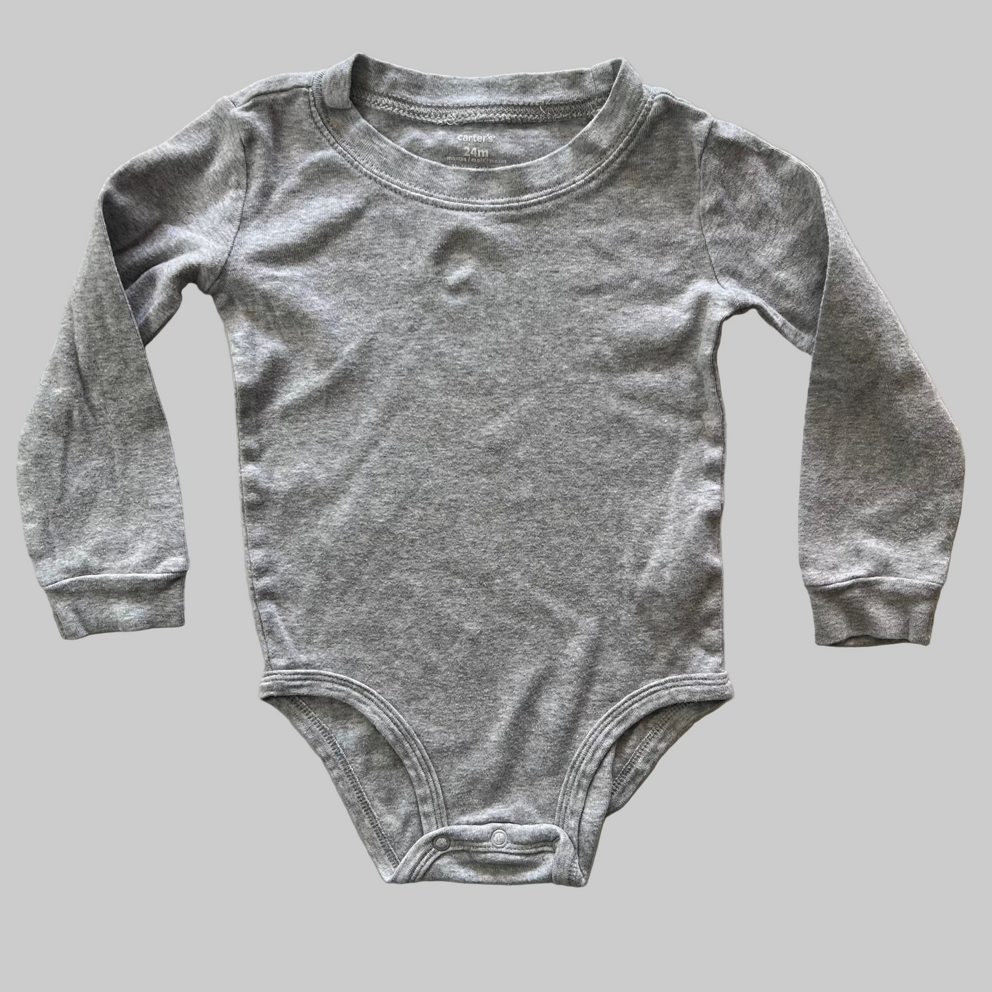 Carter’s LS Solid Gray Onesie 24M