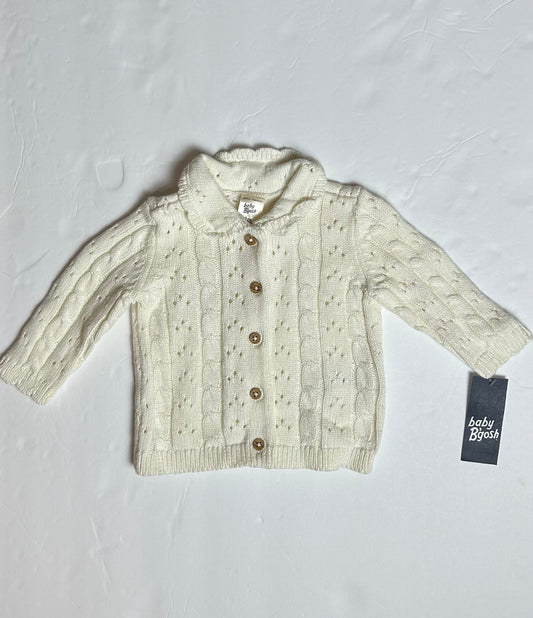 Baby BGosh Cream Cardigan 3M. NWT