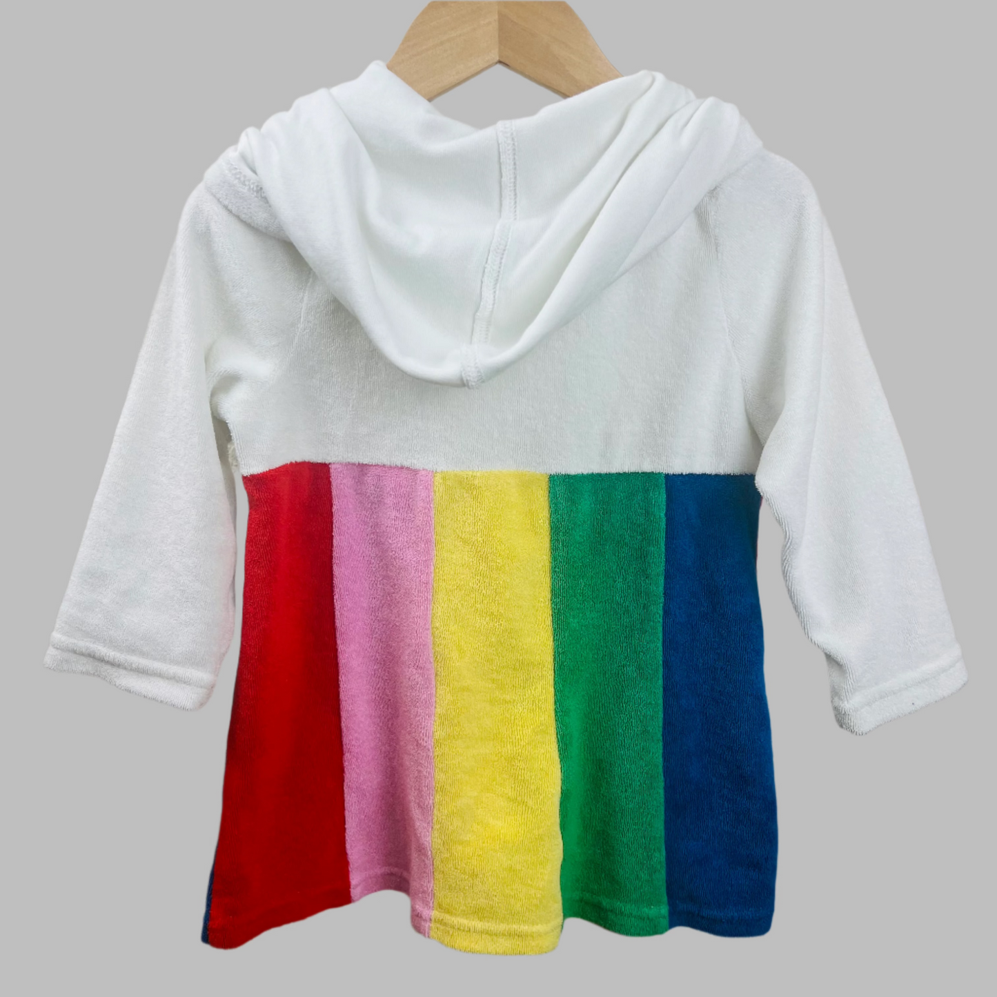 Hanna Andersson Hooded Zip Terry Swim Cover Up 3T