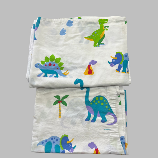 Olive Kids Dinosaur Land Twin Flat Sheet with Pillowcase