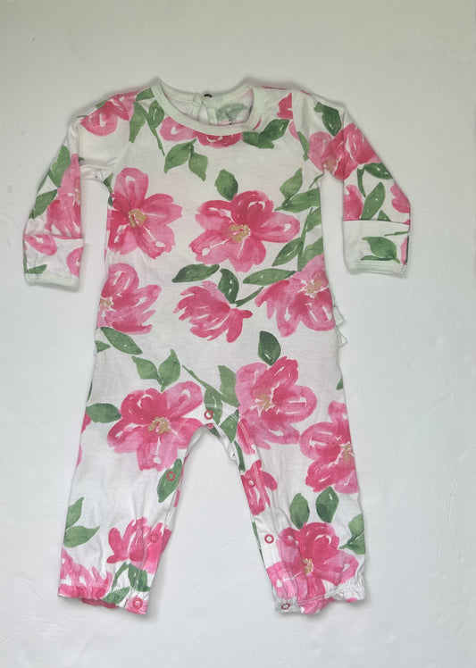 Burt’s Bees Baby Pink Floral Jumper 0-3M