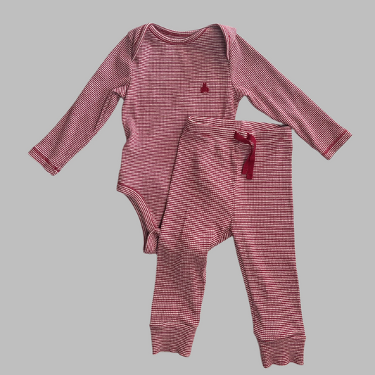Baby Gap 2 Pc Ribbed Striped Set 12-18M