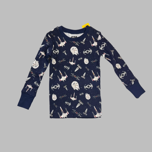 Star Wars LS Spotted Zebra Navy Shirt w/Tags 4T