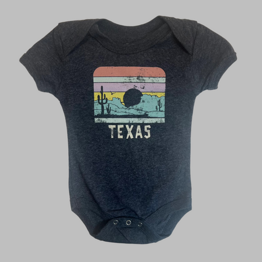 Home Free Texas Graphic Blue Onesie 0-3M