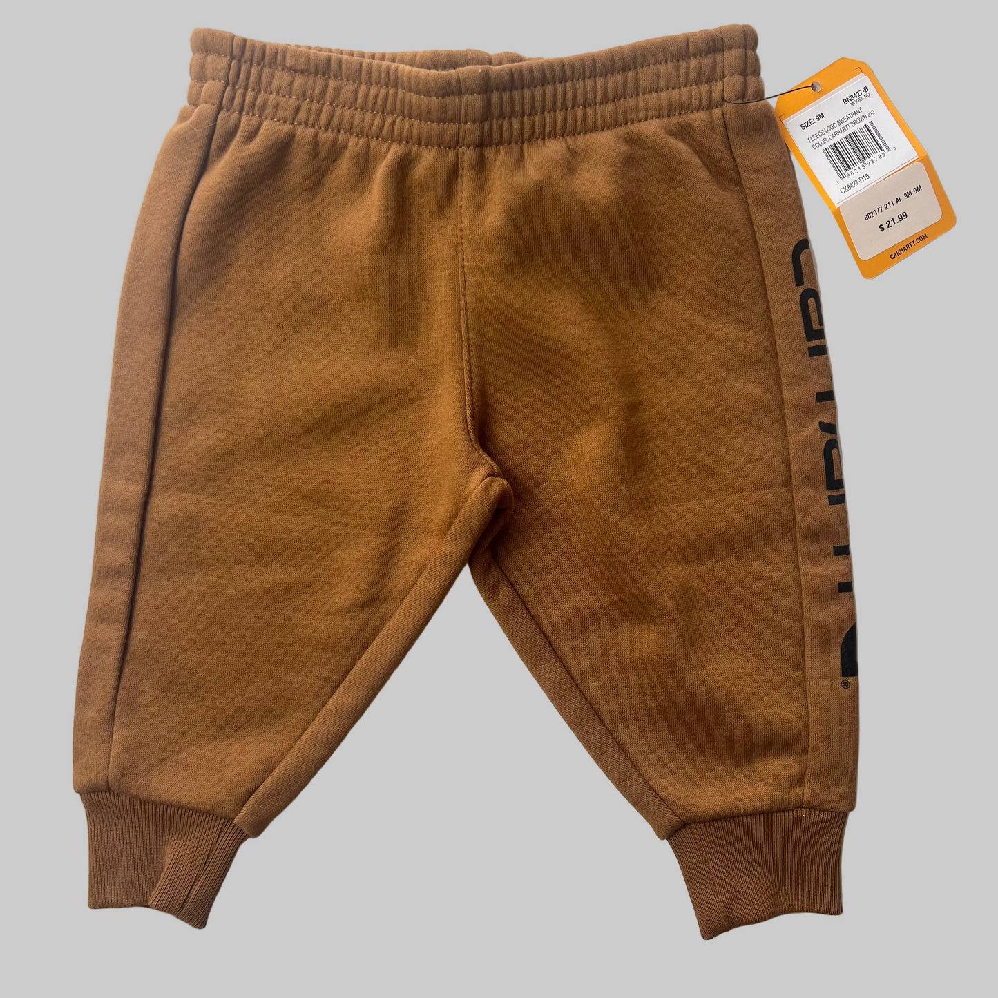 Carhart Brown Logo Sweatpant w/tags 9M