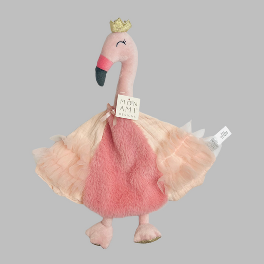 Mon Ami Felicity Pink Flamingo Security Blankie