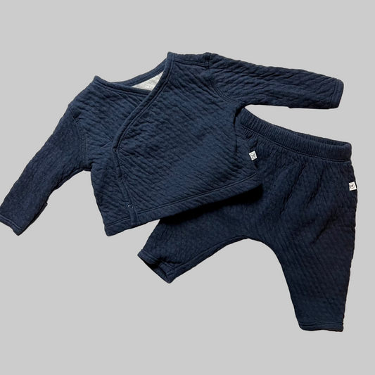 Honest 2 pc Navy Kimono Top and Pant 0-3M