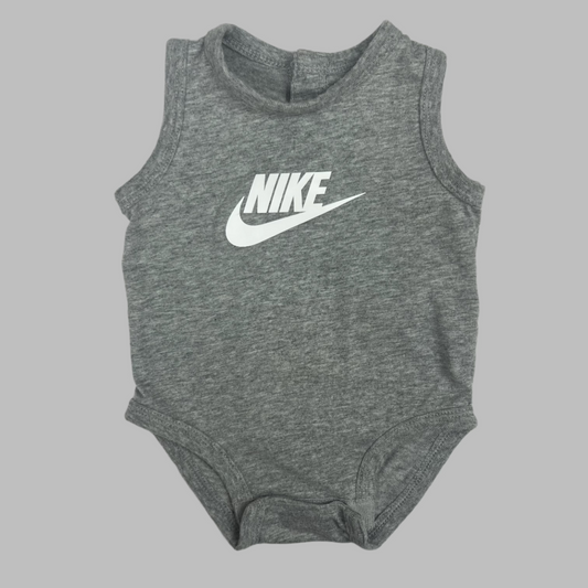 Nike Gray with White Logo Bodysuit 3M