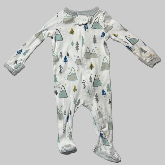 Cloud Island Footie Zipper Jumper 0-3M
