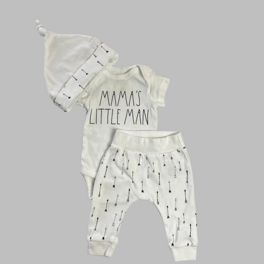 Rae Dunn Baby 3 Pc Set 0-3M