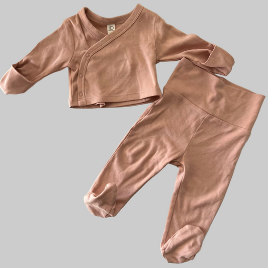 2 Pc CO  Kimono Top and Pant Set 0-3M