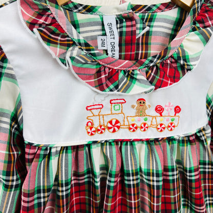 Sweet Dreams Holiday Plaid Dress 24M