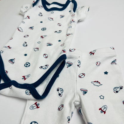 The Peanutshell 2 pc Onesie with Matching Pants 0-3M