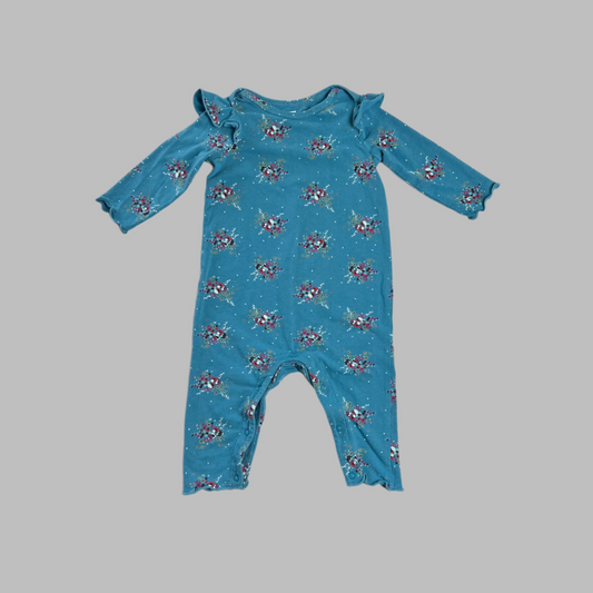Tea LS Floral Jumpsuit 3-6M