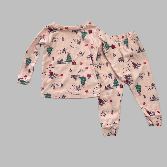 Baby Gap Pink Fairy Christmas Pajamas 6-12M