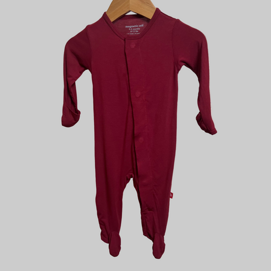 Magnetic Me Burgundy Footie